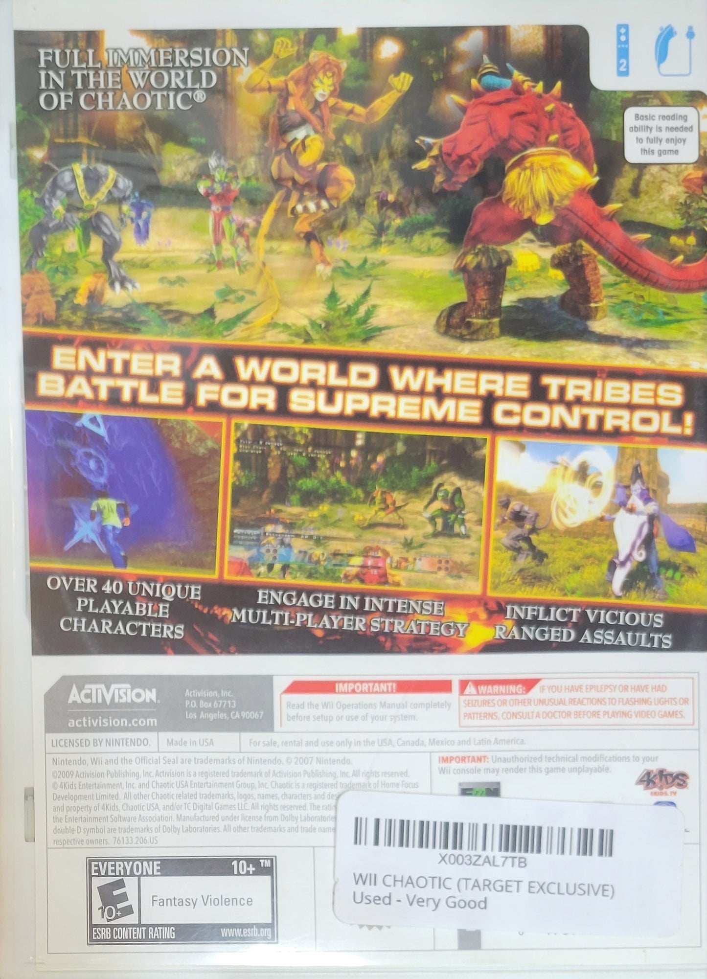 Chaotic: Shadow Warriors – 2009 Nintendo Wii CIB Re-Sealed Like New