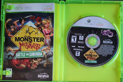 Rare MONSTER MADNESS: Battle For Suburbia - Microsoft XBOX 360 - CLEAN DISC CIB Pre-Owned Great Shape Tested & Working
