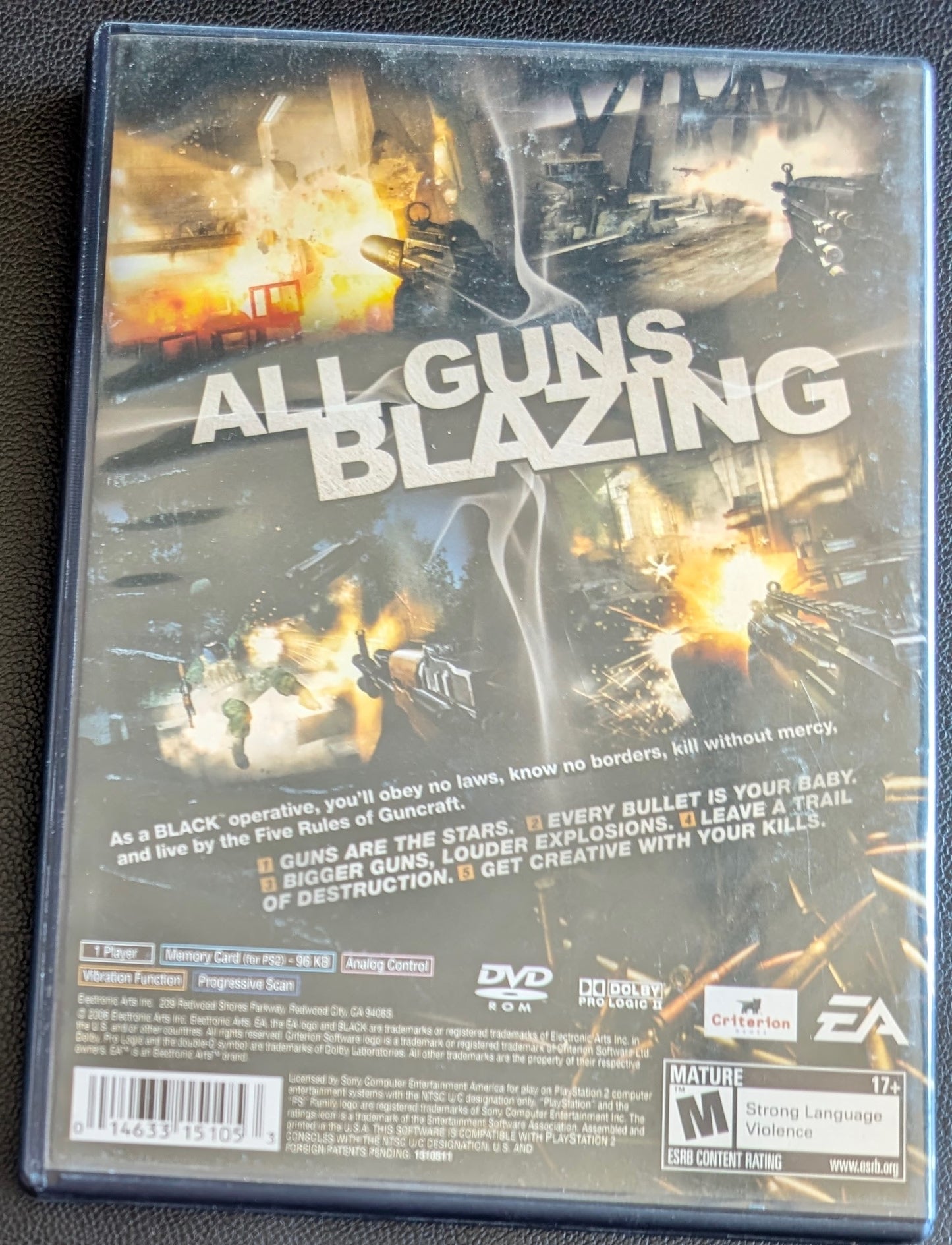 Black (2006) - CIB PlayStation 2 (PS2) | RE-Sealed