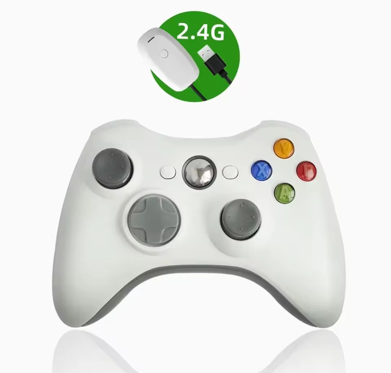 Microsoft Xbox 360 Controller | Multiple Colors | OEM Replacement Gamepad | Wired + Wireless