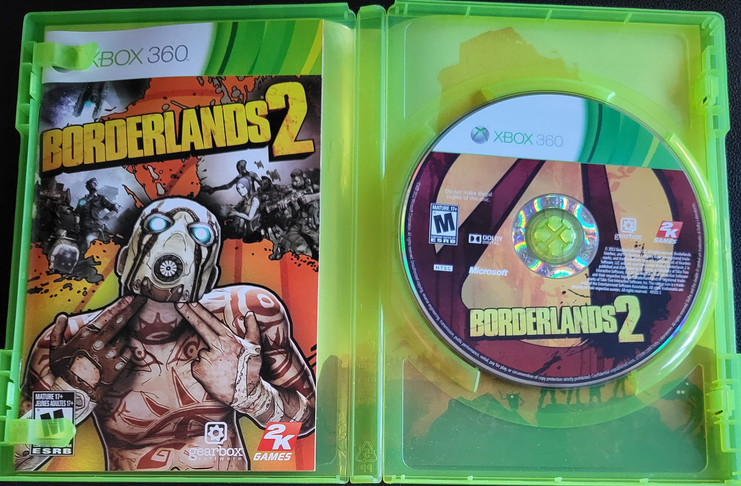 BORDERLANDS 2 - Microsoft XBOX 360 - MINT CIB Pre-Owned Great Shape Tested & Working