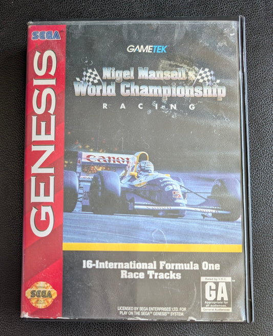 Nigel Mansell's Championship Racing - Boxed (Sega Genesis) | 1993 | Racing / Driving