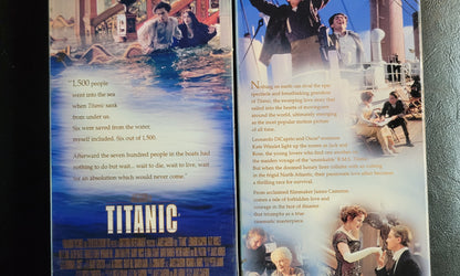 Collectors Box Set ORIGINAL: TITANIC 1980's Box Set Of 2 VHS Tape + Box Pre - Owned