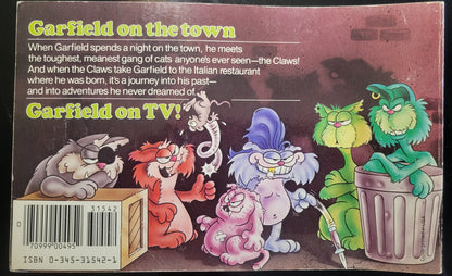 1st EDITION 1980s GARFIELD Book Club Edition: "Garfield On The Town" COLOR Softcover Book!