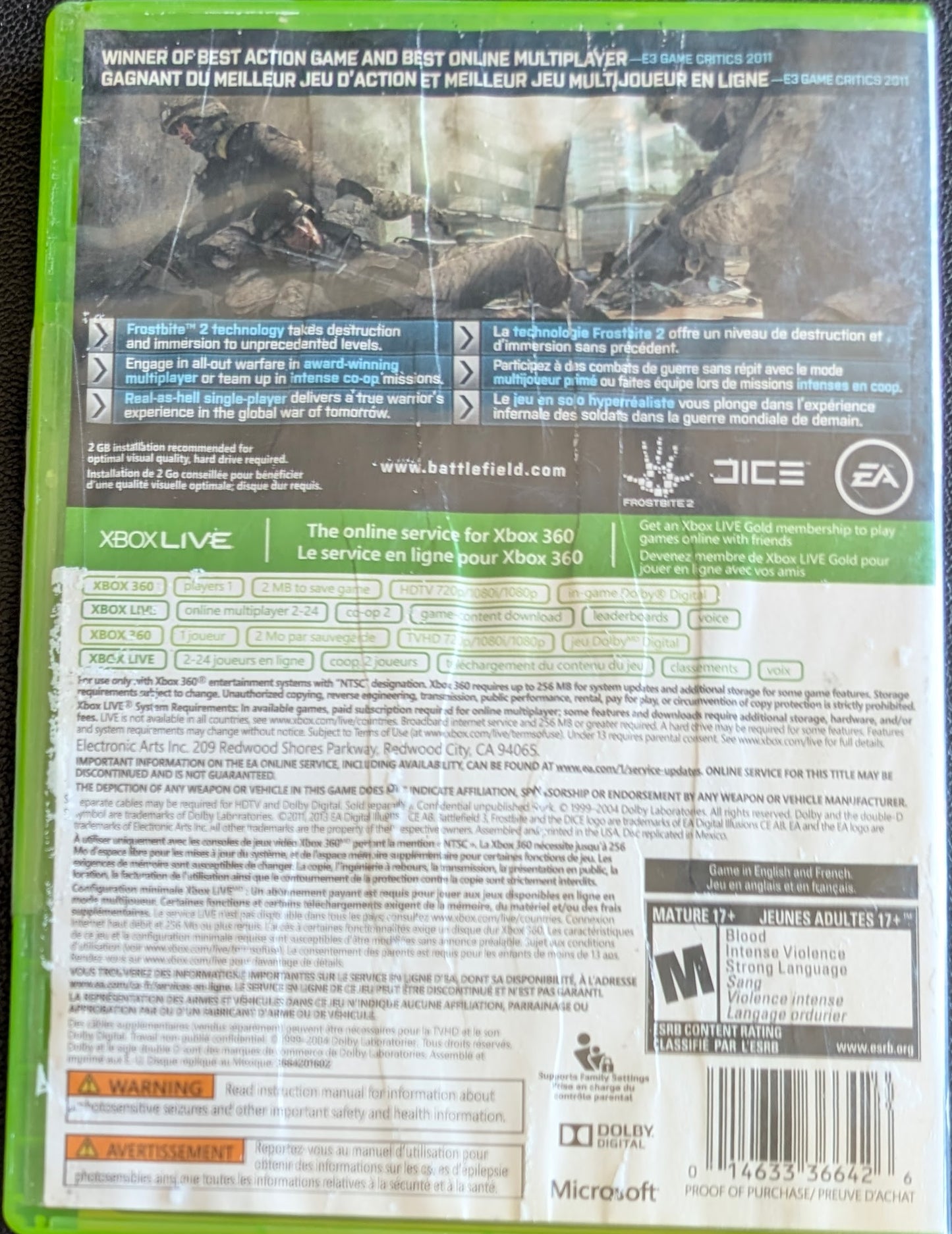 Battlefield 3: Platinum Hits (2011) - CIB Xbox 360 | RE-Sealed