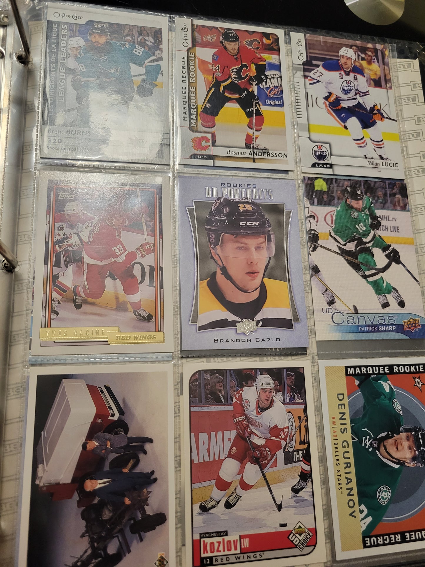 BINDER Lot Of 41 Assorted NHL MLB HOCKEY BASEBALL Cards 80s 90s Protection Since New Great Investment Opportunity