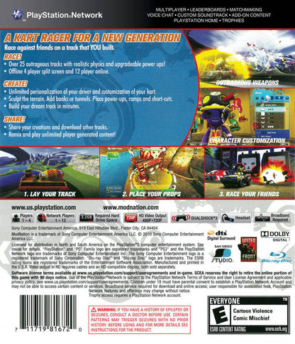 ModNation Racers – 2010 Sony PlayStation 3 CIB – RE-Sealed – Excellent