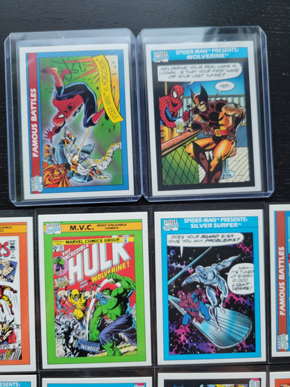 1st EDITION Marvel Cards By Stan Lee 1990 Extremely Rare Base Set Unique Titles! Absolutely Mint Condition Worth Grading AUTHENTIC 10 Sets