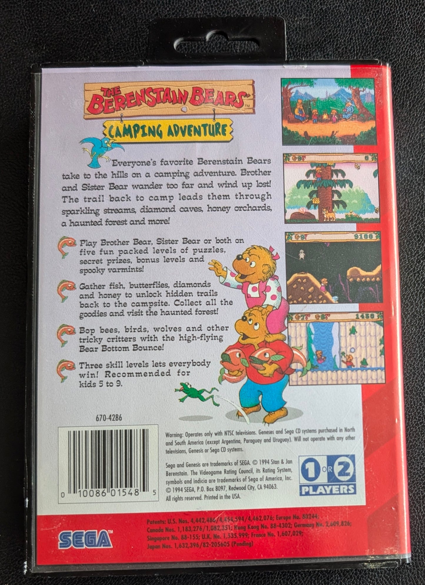 The Berenstain Bears: Camping Adventure - CIB (Sega Genesis) | 1994 | Action / Adventure