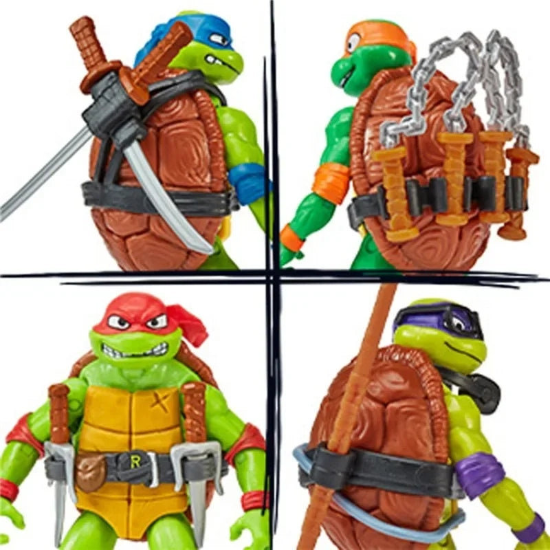 4.5" TMNT Action Figures Boxed Set Of 4 to Choose Accessories Included COWABUNGA DUDE!