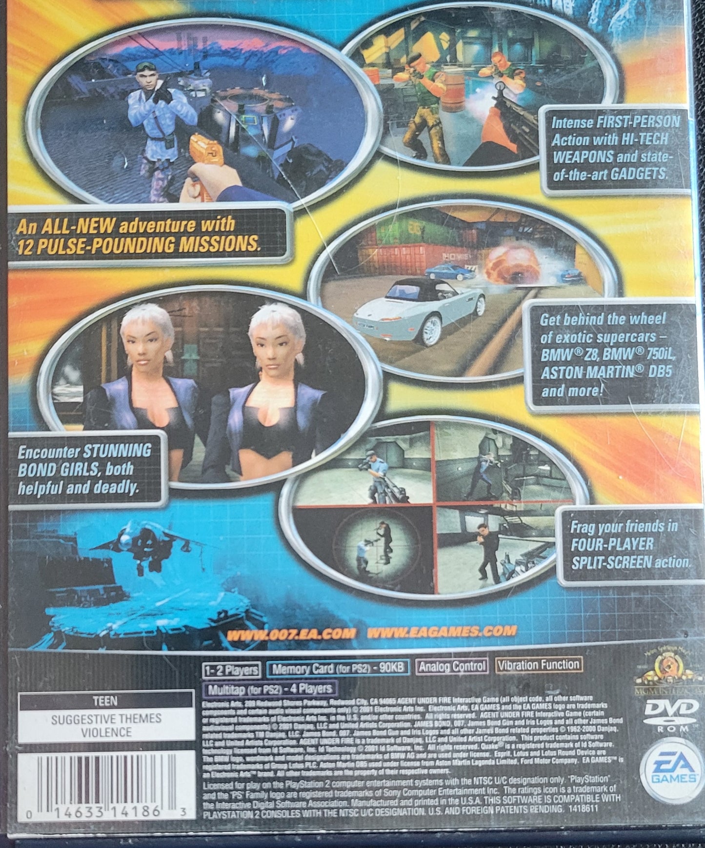 007 Agent Under Fire – Sony PlayStation 2 PS2 (CIB) – Tested – Re-Sealed (2001)