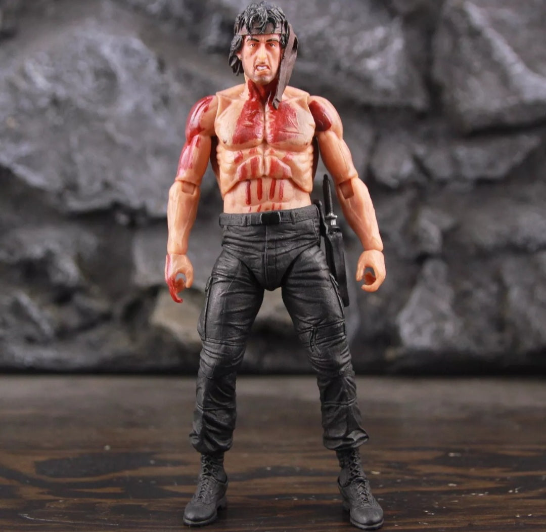 RAMBO 1st Blood 7" Ultra Detail Action Figure Accessory + BATTLE DAMAGED Edition