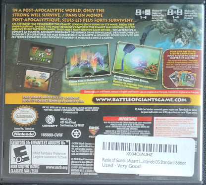 Battle of Giants: Mutant Insects – Nintendo DS – Re-Sealed – Cartridge Only Tested & Working (2009)