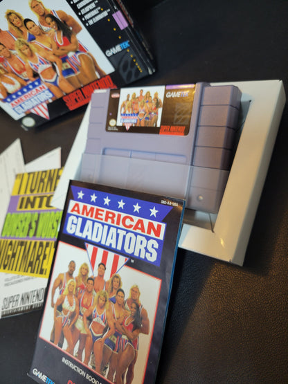 American Gladiators (SNES) - Super Nintendo Ent. 1993 IMMACULATE Condition - (REAL CIB)