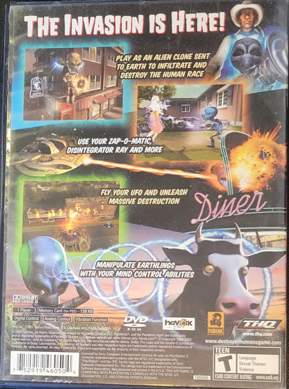Destroy All Humans - Sony PlayStation 2 PS2 Pre-Owned Tested & Working MINTY!
