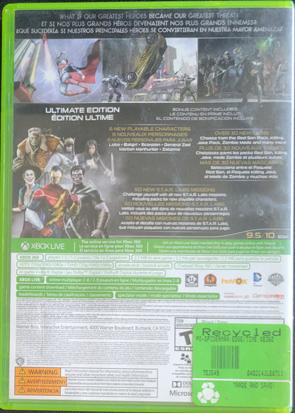 Injustice: Gods Among Us *Ultimate Edition* - (CIB) - Microsoft XBOX 360 - Pre-Owned Like New CLEAN DISC