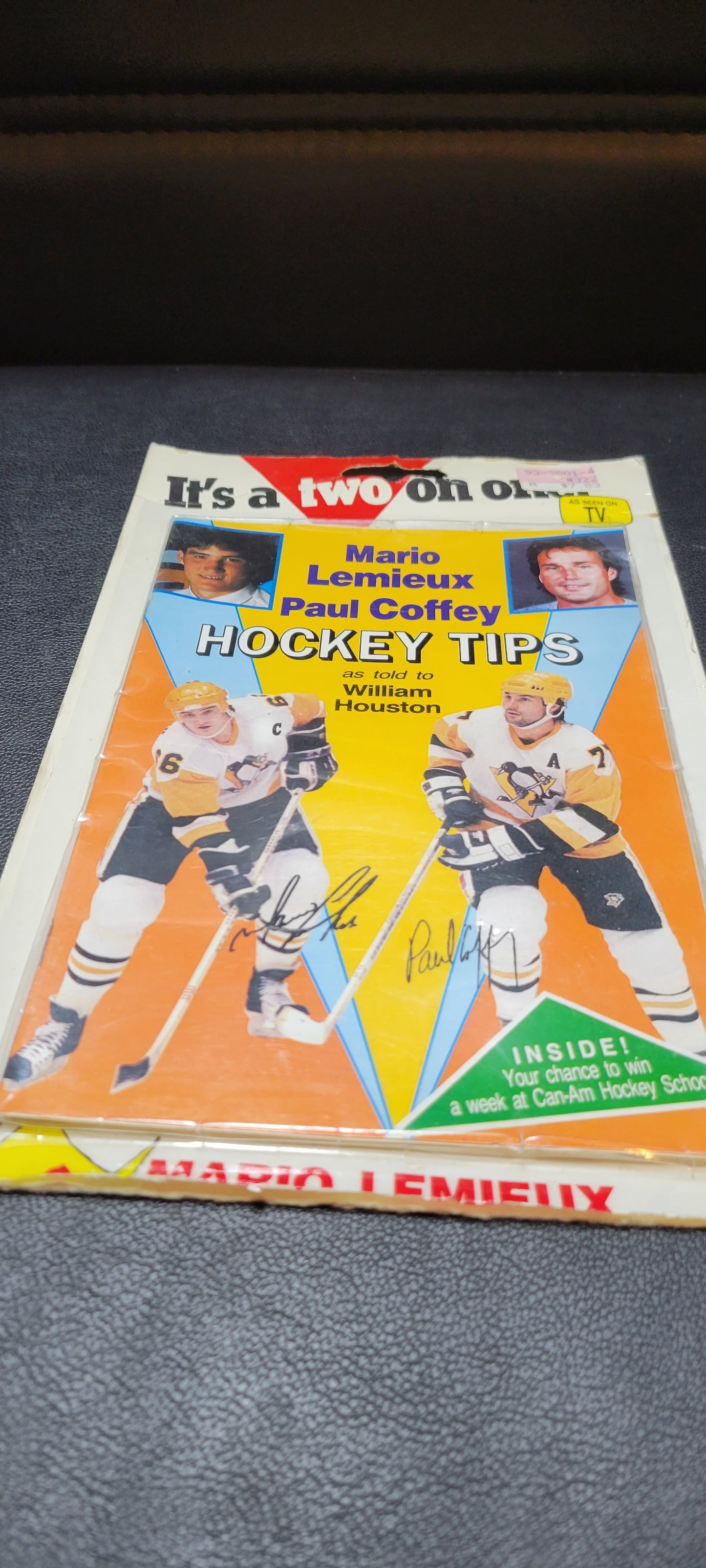 1990's As Seen on TV Mario Lemieux & Paul Coffey Hockey Tips & Skate Sharpener