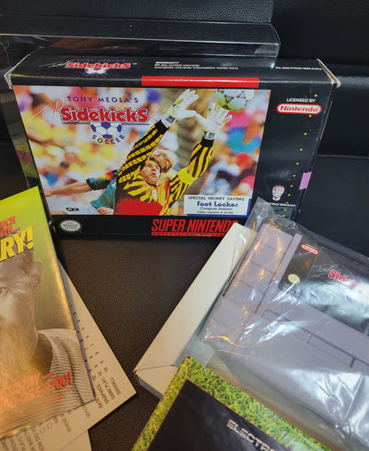 Tony Meola's: Sidekick Soccer (SNES) - Super Nintendo Ent. 1993 IMMACULATE Condition - FACTORY PLASTIC (REAL CIB)