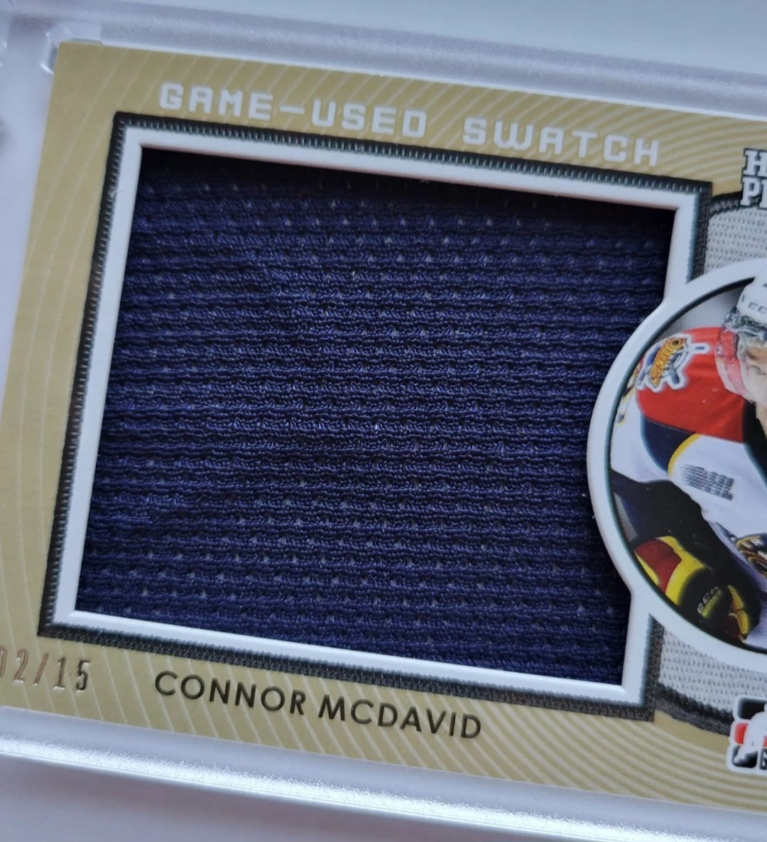 2014 15 ITG HEROES & PROSPECTS GAME-USED JUMBO SWATCH CONNOR MCDAVID 2/15 BGS 9 MINT!!