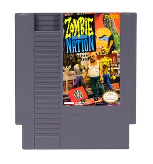 ZOMBIE NATION - NES (Nintendo Entertainment System 1983) 72 Pin 8 Bit Video Game Cartridge- NES (Nintendo Entertainment System 1983) 72 Pin 8 Bit Video Game Cartridge