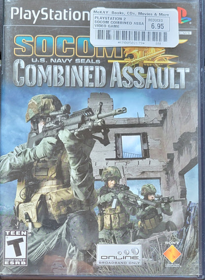 SOCOM U.S. NAVY SEALS: COMBINED ASSAULT - Sony PlayStation 2 PS2 CIB Pre-Owned Great Shape! Tested & WORKING