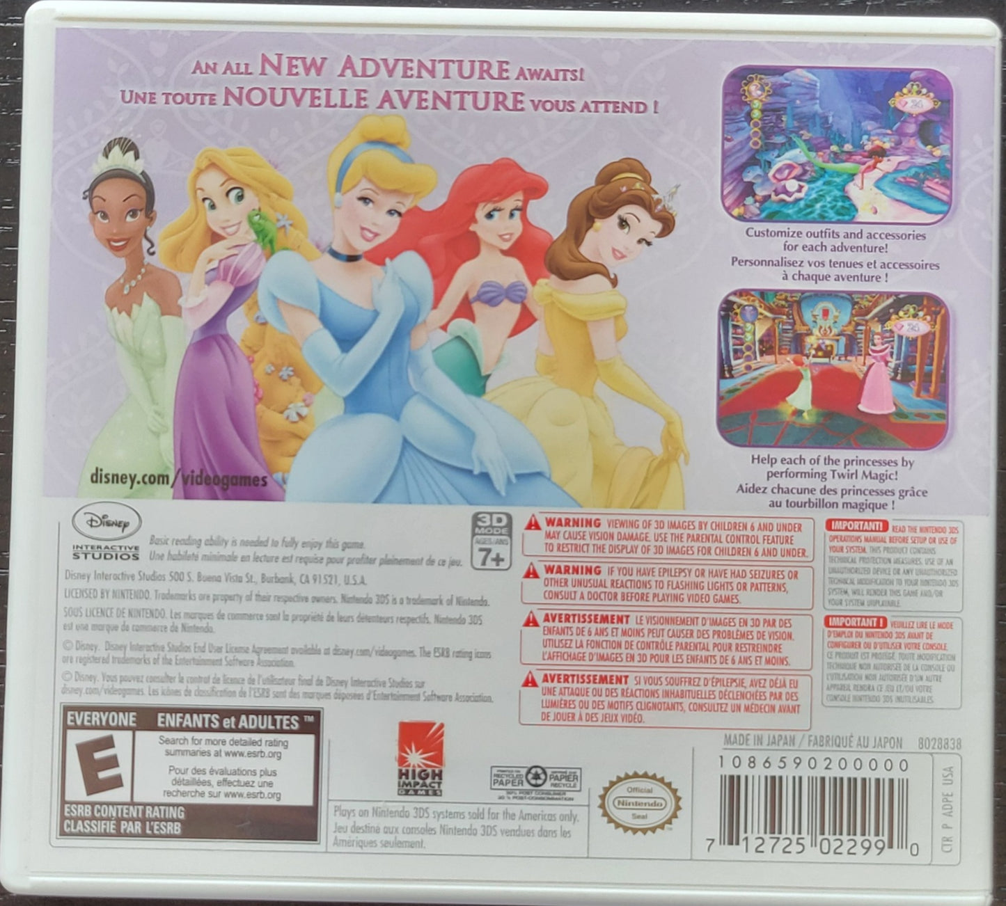 Disney Princess: My Fairy Tail Adventure - Nintendo 3DS 2007 - Handheld Console NTSC Cartridge Only Tested & Working