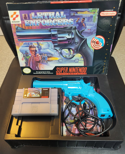 Lethal Enforcers (SNES) Big Box Limited Edition - Super Nintendo Ent. 1992 IMMACULATE Cartridge - (REAL CIB)