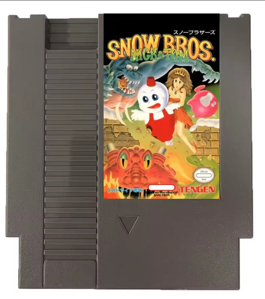 Snow Bros. Nick & Tom - NES (Nintendo Ent. System 1983) 72 Pin 8 Bit Video Game Cartridge