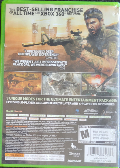 COD Black Ops - Microsoft XBOX 360 - CIB Pre-Owned Great Shape Tested & Working