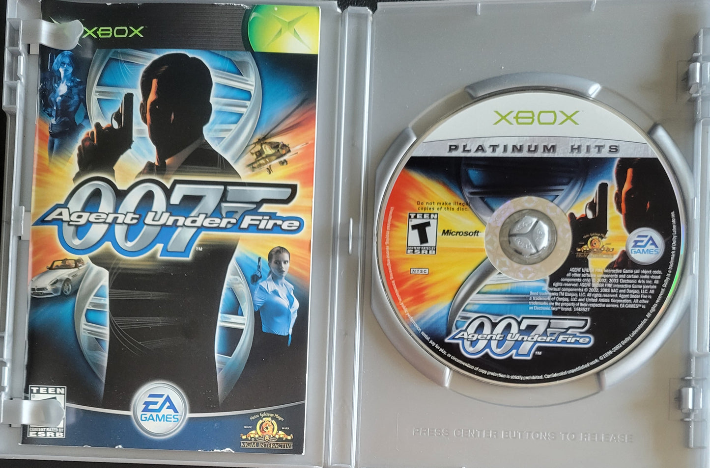 007 Agent Under Fire *Platinum Hits* - (CIB) OG Microsoft XBOX Pre-Owned Great Shape Tested & Working CLEAN DISC