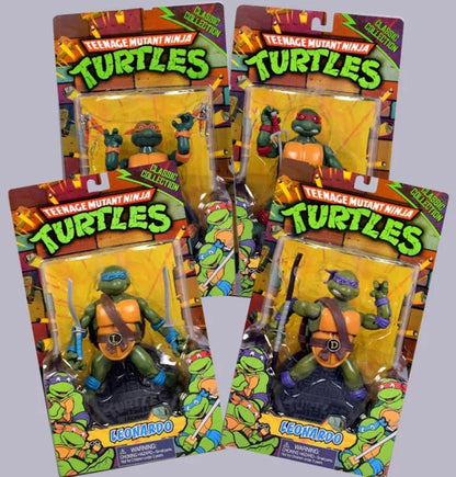 TMNT PVC Classic Collection Action Figures Boxed Set Of 4 Weapons + Weapon Included COWABUNGA DUDES!