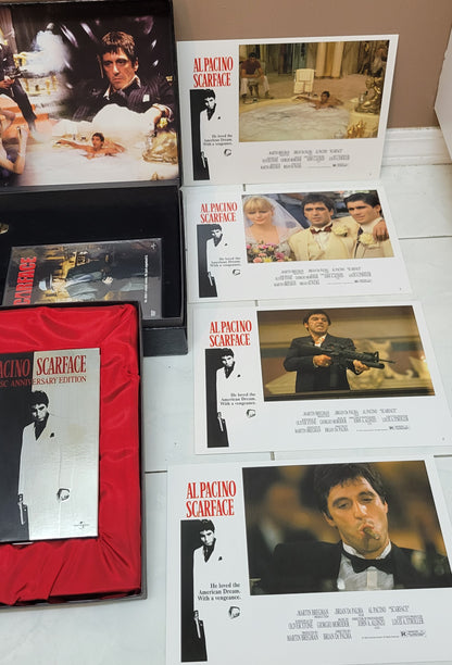 Al Pacino SCARFACE ANNIVERSARY EDITION BOXED SET COMPLETE!!! Includes 8 Original Posters + Alloy Money Clip + 2 DVD