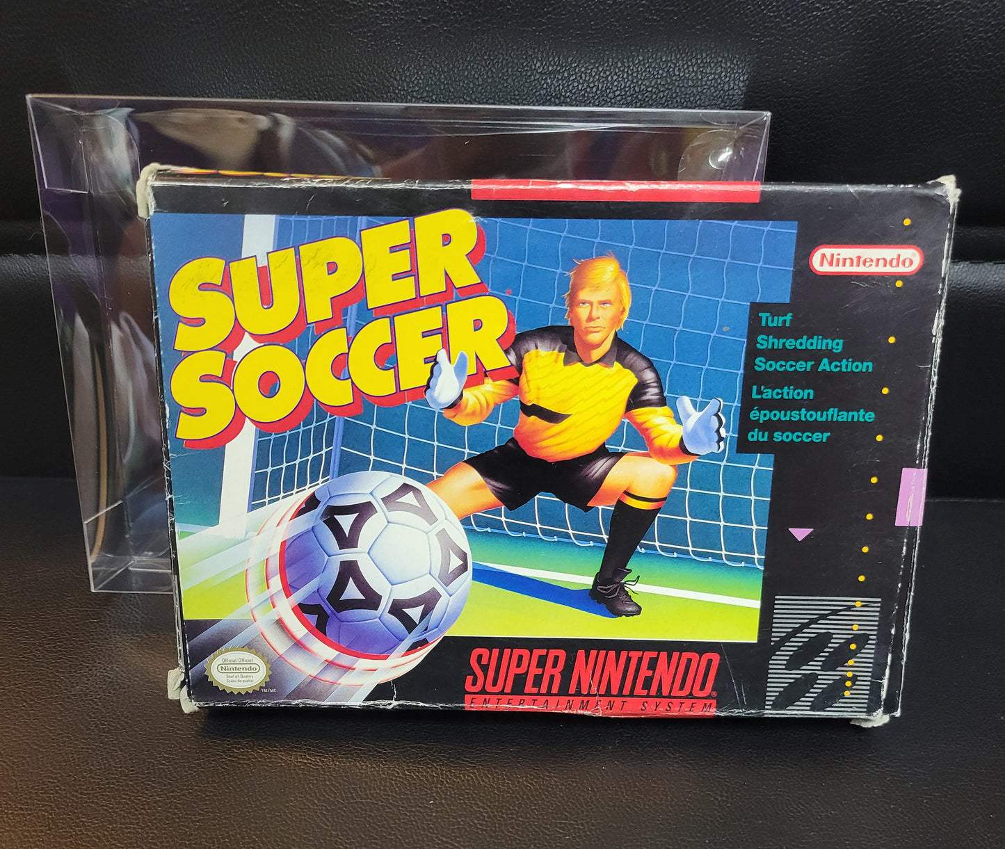 SUPER SOCCER (SNES) - Super Nintendo Ent. 1993 Great Condition - CWB Box + Manual + Protector