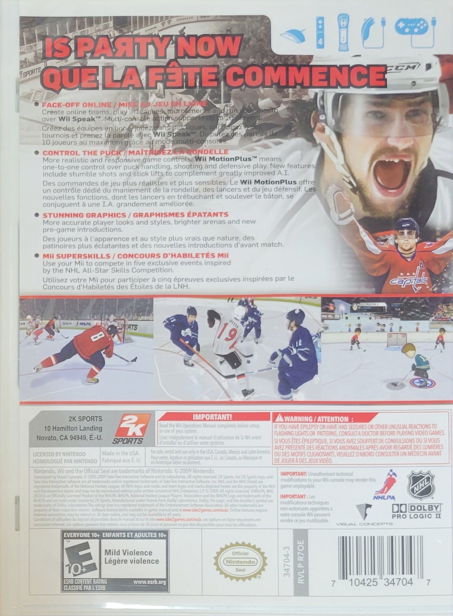 NHL 2K10 – 2009 Nintendo Wii CIB – RE-SEALED