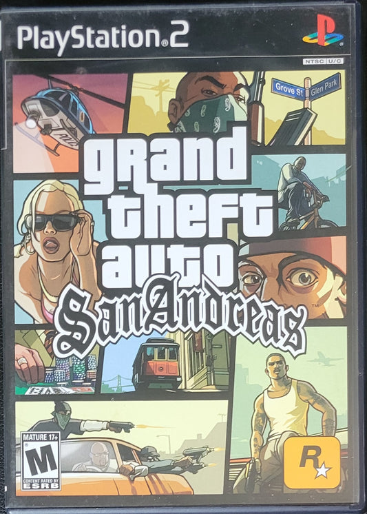 GTA Grand Theft Auto San Andreas - Sony PlayStation 2 PS2 Pre-Owned Tested & Working Great Shape!
