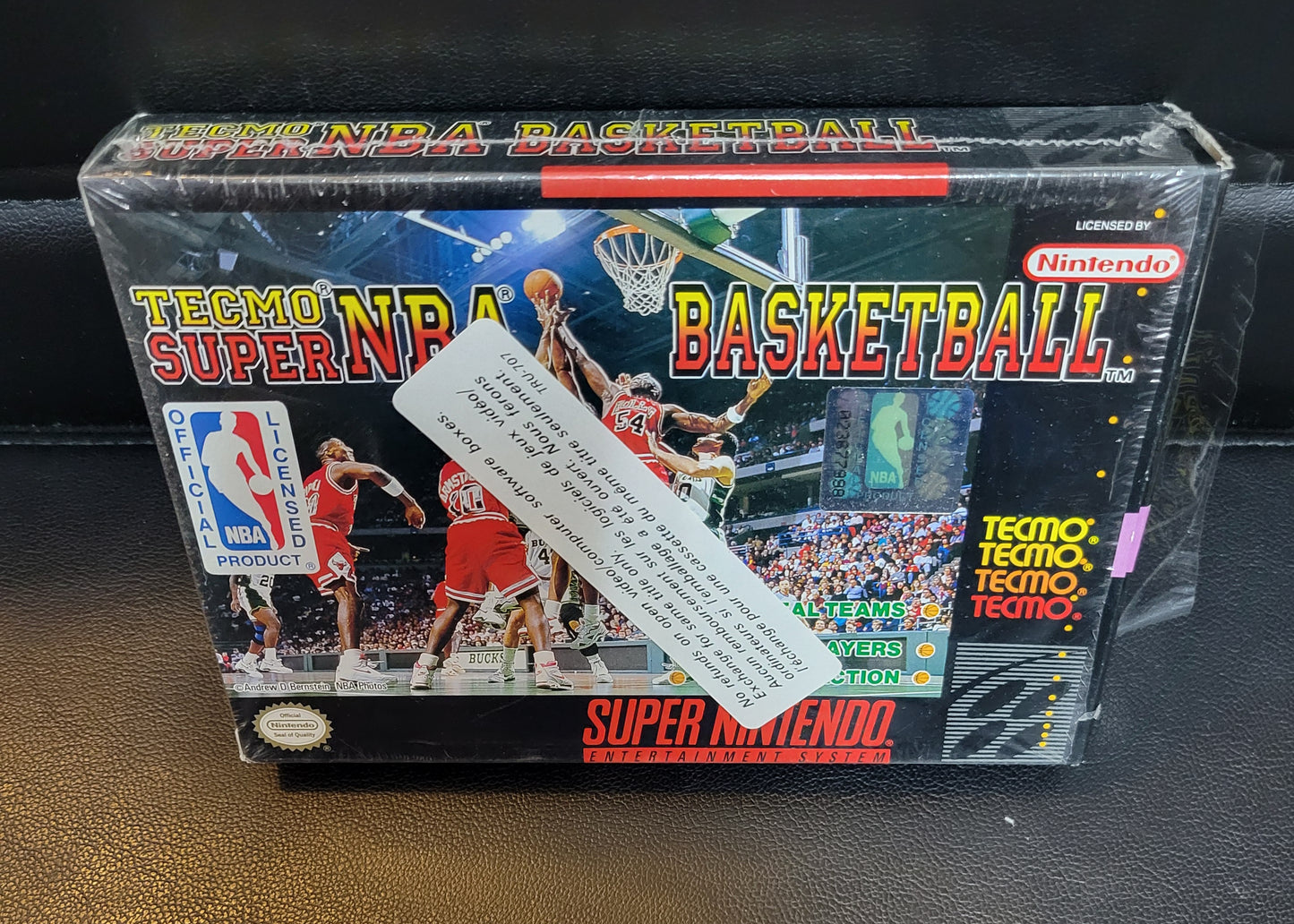 Tecmo Super NBA Basketball 1994 (SNES) - PRISTINE Condition FACTORY PLASTIC - (CIB)