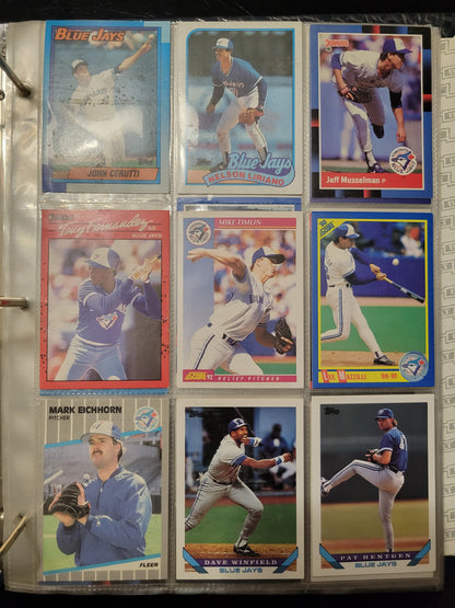 Binder Lot Of 9 Near Mint Condition 1990's BIG NAME MLB BASEBALL Cards Protected Since New