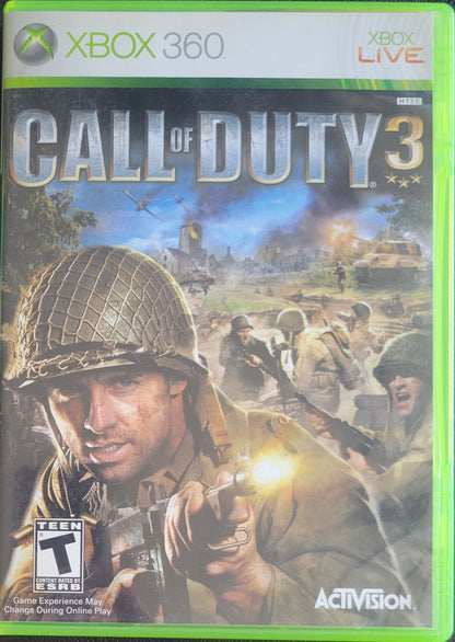 RARE Call Of Duty 3 Gold Edition! - (CIB) - Microsoft XBOX 360 - Pre-Owned Like New CLEAN DISC