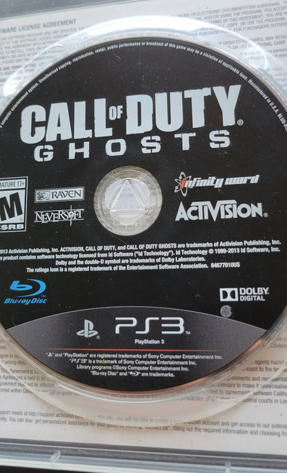 Call Of Duty GHOSTS - 2013 Sony PlayStation 3 PS3 Pre-Owned Great Shape Tested & Working