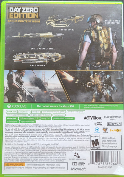 Call Of Duty: Advanced Warfare Day Zero Edition - Microsoft XBOX 360 - CIB Pre-Owned Great Shape Tested & Working