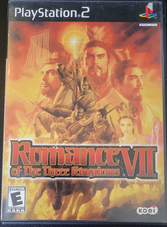 RARE Romance Of The 3 Kingdoms VII Early Release Purple CD ROM Edition - Sony PlayStation 2 PS2 Pre-Owned Tested & Working Great Shape!