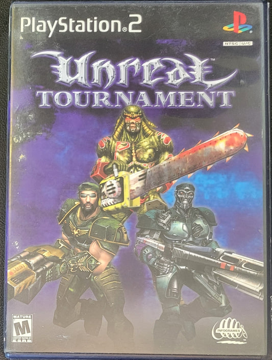 RARE Unreal Tournament Early Release Purple CD ROM Edition - Sony PlayStation 2 PS2 Pre-Owned Tested & Working Great Shape!