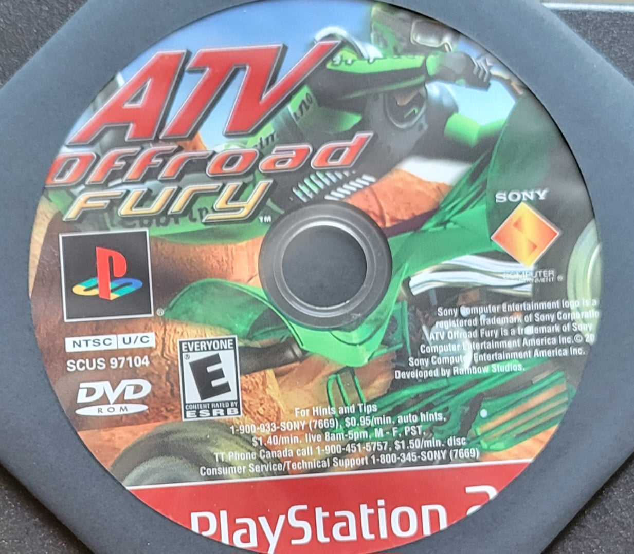 ATV Offroad Fury - Sony PlayStation 2 Ps2 (Disc Only) - Used Condition