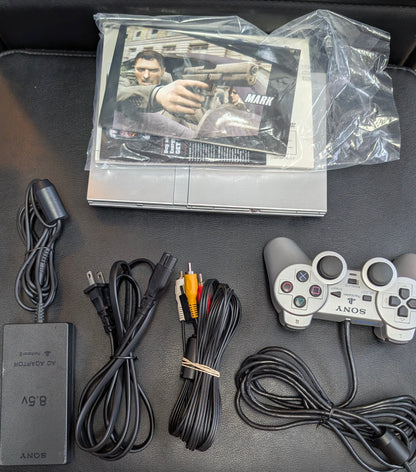 PlayStation 2 | Slim Silver | Special Edition Console Bundle (2004) - PS2 | CIB Complete in Box - SCPH-77001