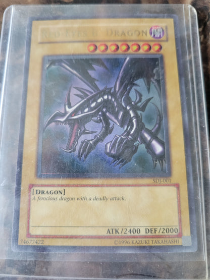 RED EYES B. DRAGON 1999 Edition SDJ-001 Yugioh Card Ultra Rare Holographic Limited Edition Near Mint Plastic Sleeve Since New