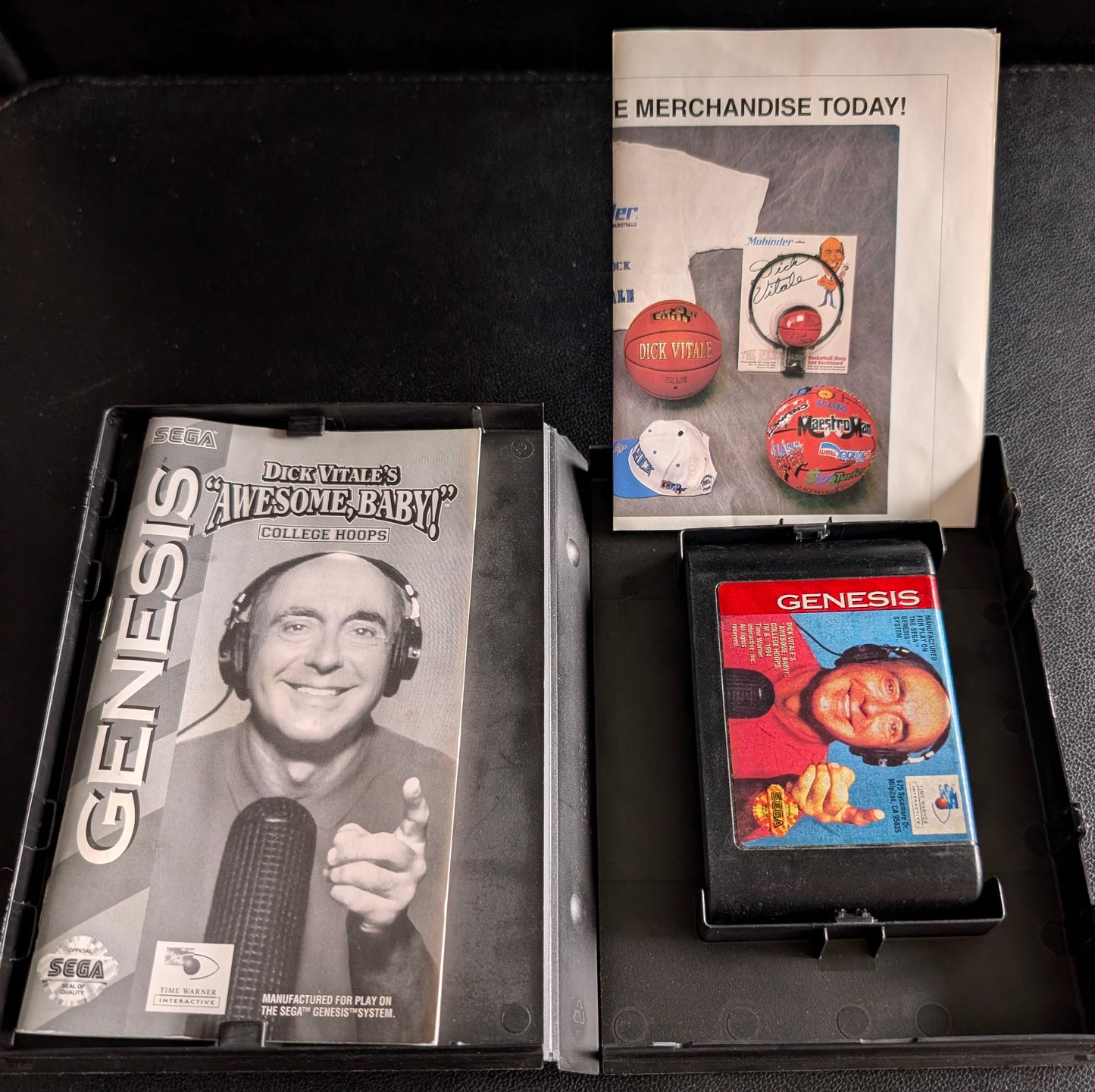Dick Vitale's "Awesome, Baby!" College Hoops - CIB + Poster & Hang Tab (Sega Genesis) | 1994 | Sports Basketball