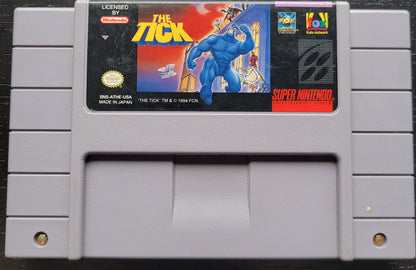 THE TICK - Authentic SNES - 1994 Super Nintendo Ent. System NTSC Cartridge + Protector