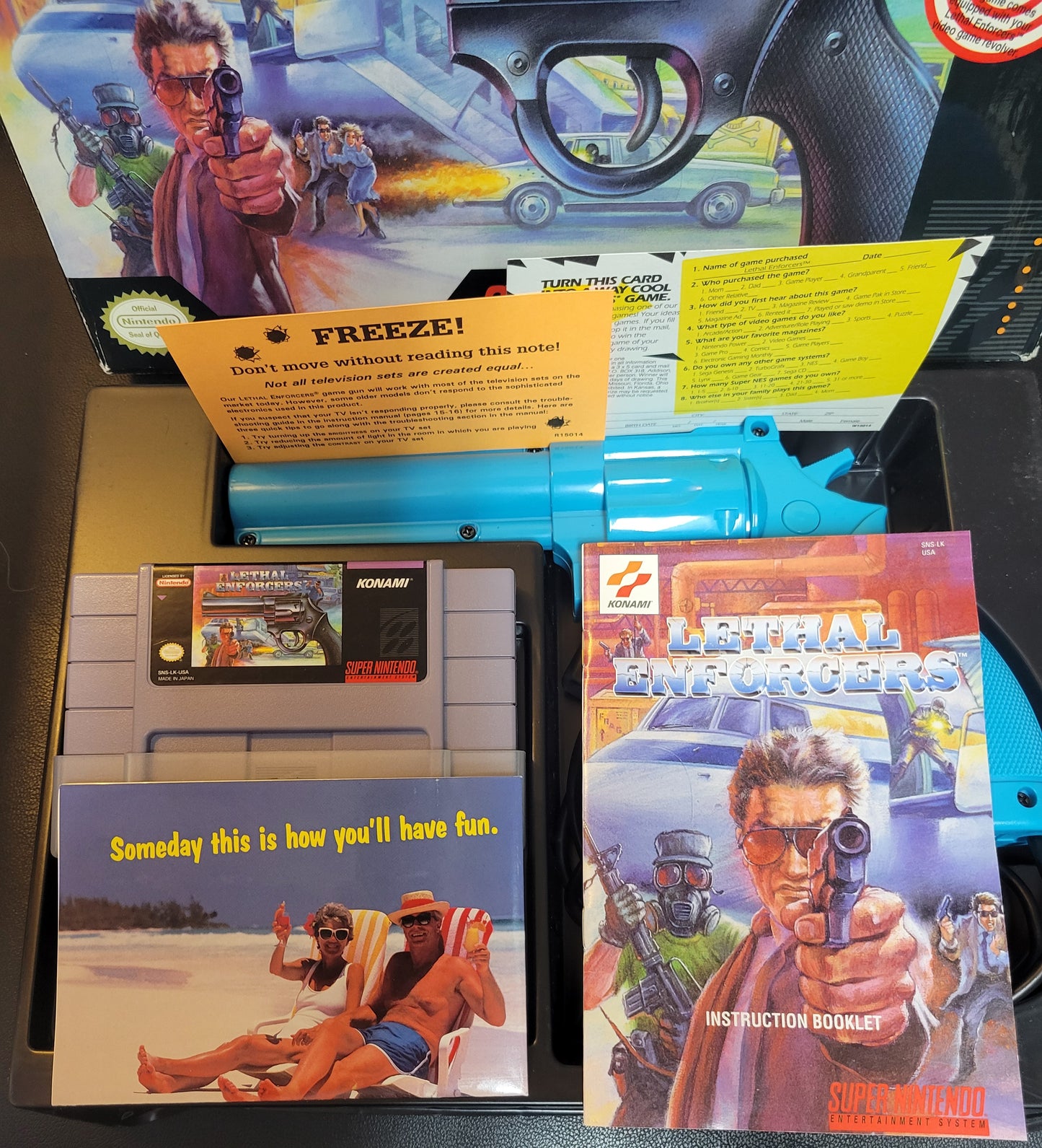 Lethal Enforcers (SNES) Big Box Limited Edition - Super Nintendo Ent. 1992 IMMACULATE Cartridge - (REAL CIB)