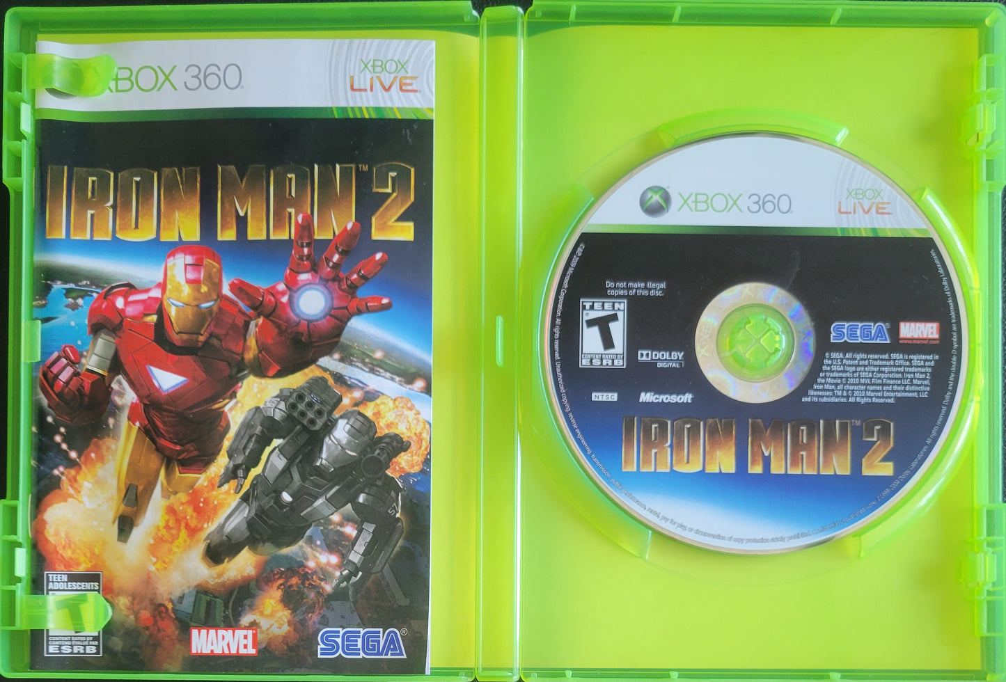 Iron Man 1 & 2 - (CIB) - Microsoft XBOX 360 - Pre-Owned Like New CLEAN DISC