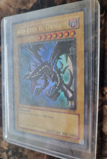 RED EYES B. DRAGON 1999 Edition SDJ-001 Yugioh Card Ultra Rare Holographic Limited Edition Near Mint Plastic Sleeve Since New